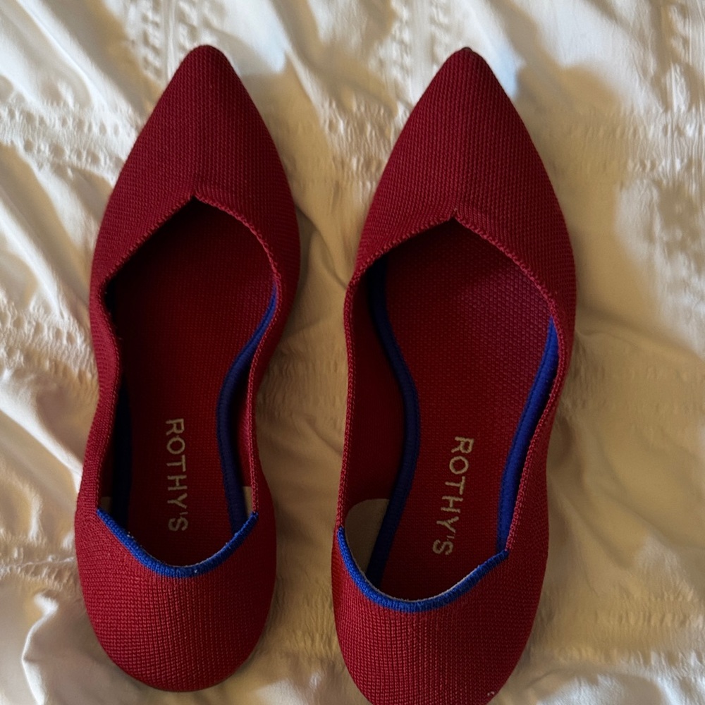 Rothy's Women's Red Pointed Flats